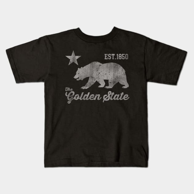 1850 California The Golden State Kids T-Shirt by E